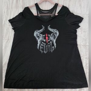 NWT Disney MALEFICENT ~ Mistress of Evil TOP • Her Universe - Hot Topic • Large